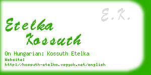 etelka kossuth business card